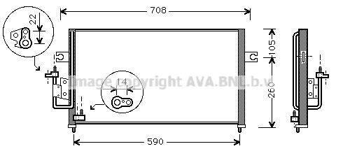 AVA QUALITY COOLING Конденсатор, кондиционер HY5057